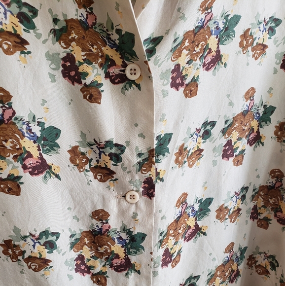 One Resource Vtg Floral Button Down Sleeveless Top - Picture 7 of 8